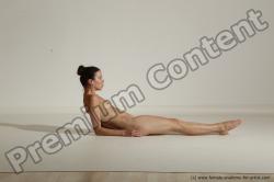 Nude Gymnastic poses Woman White Moving poses Athletic long brown Dynamic poses Pinup